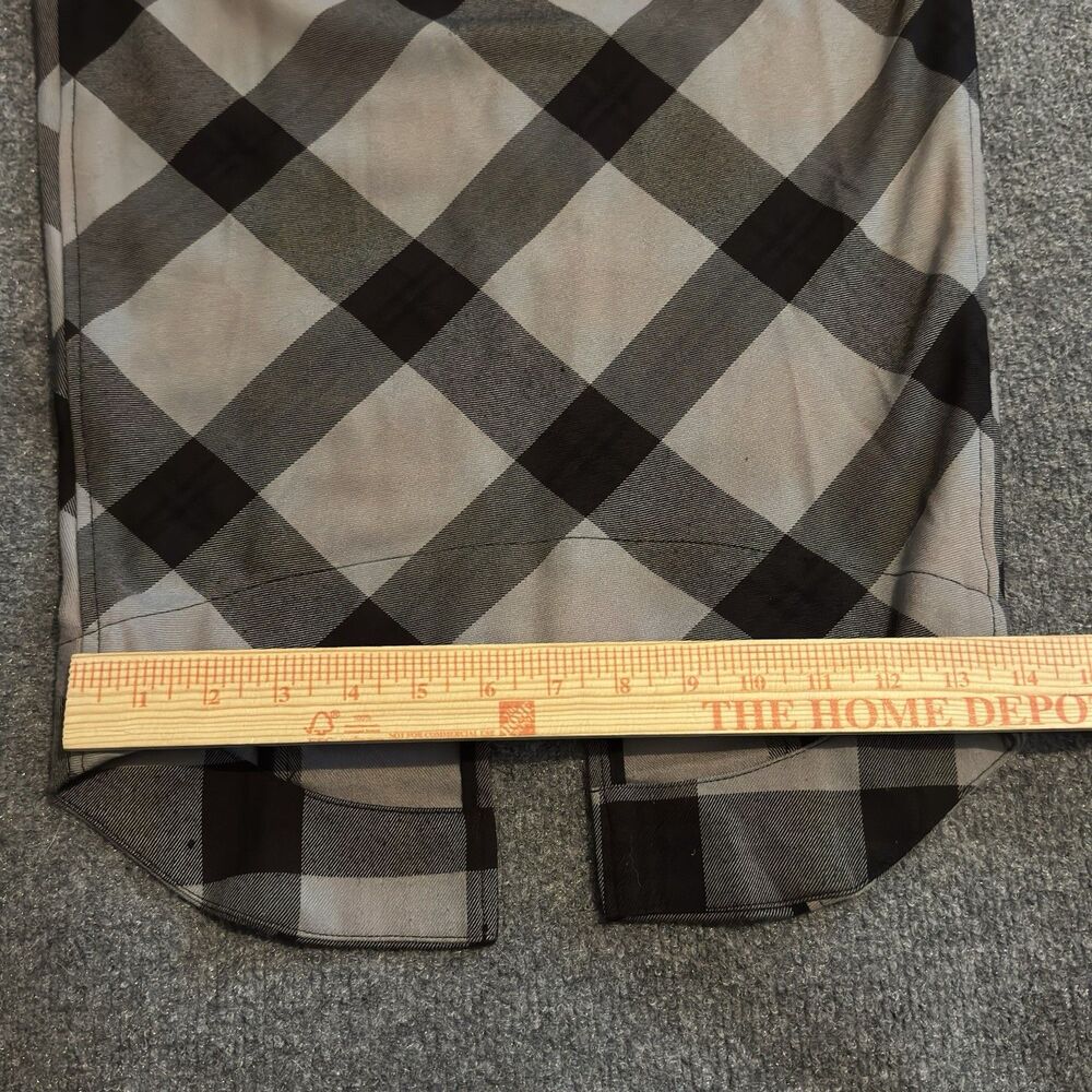 Free People Skirt Academia Preppy Geometric Precision Plaid Pencil Gray Size 2 - Picture 7 of 8
